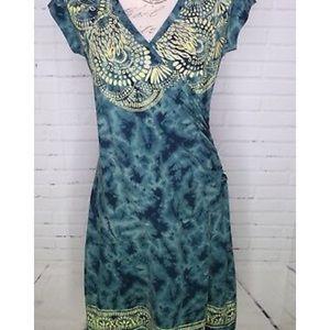 Athleta Nectar Tattooed Surplice Faux Wrap Dress